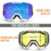 Extra Mile Ski Goggles, Anti-Fog UV Protection Winter Snow Sports Snowboard Goggles with Interchangeable Spherical Dual Lens for Men Women & Youth Snowmobile Skiing Skating